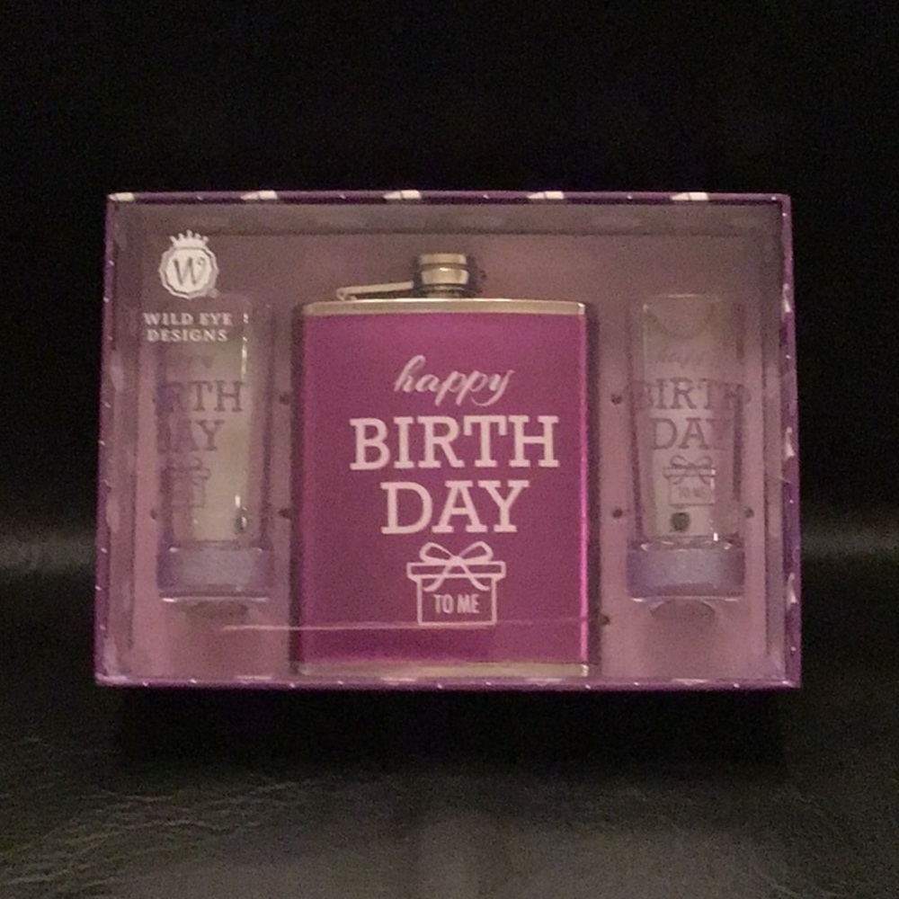 Purple Birthday flask
